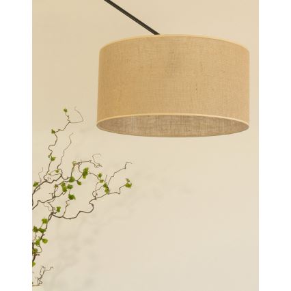 LED podesiv luster na šipci GORTA 1xE27/60W/230V juta