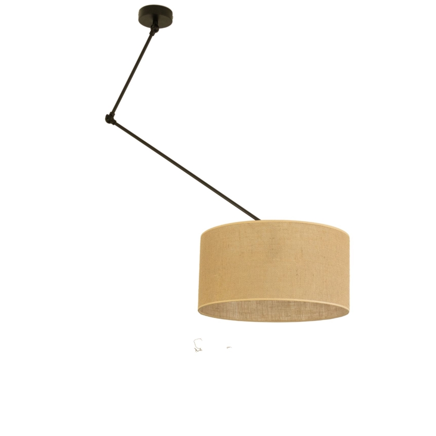 LED podesiv luster na šipci GORTA 1xE27/60W/230V juta