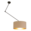 LED podesiv luster na stalku GORTA 1xE27/60W/230V bež/zlatna