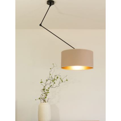 LED podesiv luster na stalku GORTA 1xE27/60W/230V bež/zlatna