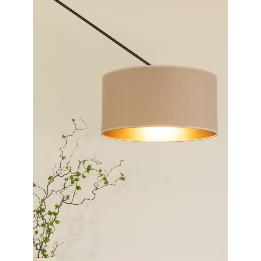 LED podesiv luster na stalku GORTA 1xE27/60W/230V bež/zlatna