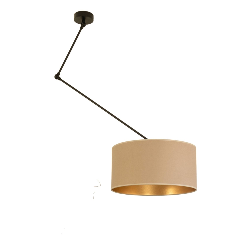 LED podesiv luster na stalku GORTA 1xE27/60W/230V bež/zlatna