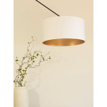 LED podesiv luster na štapu GORTA 1xE27/60W/230V bela/zlatna