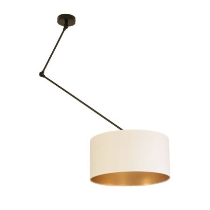 LED podesiv luster na štapu GORTA 1xE27/60W/230V bela/zlatna