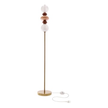 LED podna lampa FLORES LED/15W/230V zlatna/narandžasta/braon