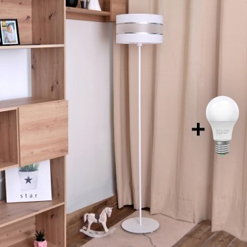 LED podna lampa HELEN 1xE27/15W/230V bela