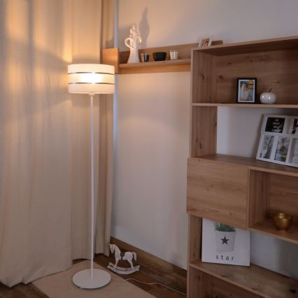 LED podna lampa HELEN 1xE27/15W/230V bela
