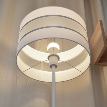 LED podna lampa HELEN 1xE27/15W/230V bela