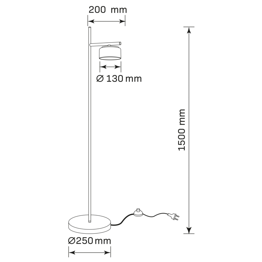 LED podna lampa OFELIA 1xGX53/6W/230V crna/bež