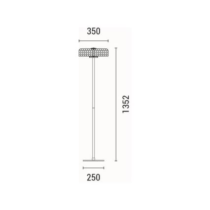 LED podna lampa PERFORATO LED/10W/230V 3000K sjajni hrom