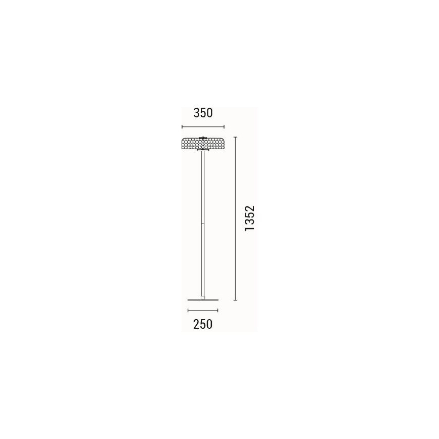 LED podna lampa PERFORATO LED/10W/230V 3000K sjajni hrom