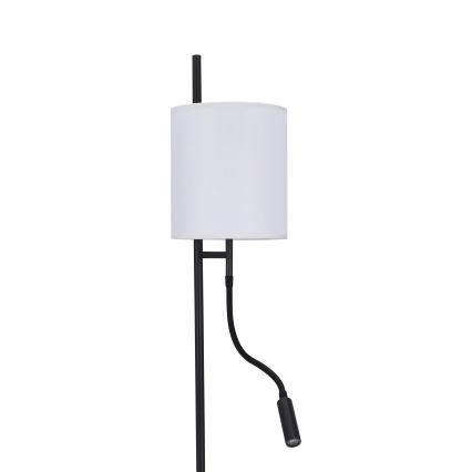 LED Podna lampa TOKYO 1xE27/40W/230V + LED/3W crna/bela