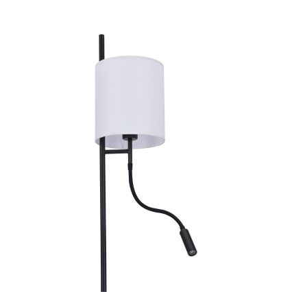 LED Podna lampa TOKYO 1xE27/40W/230V + LED/3W crna/bela