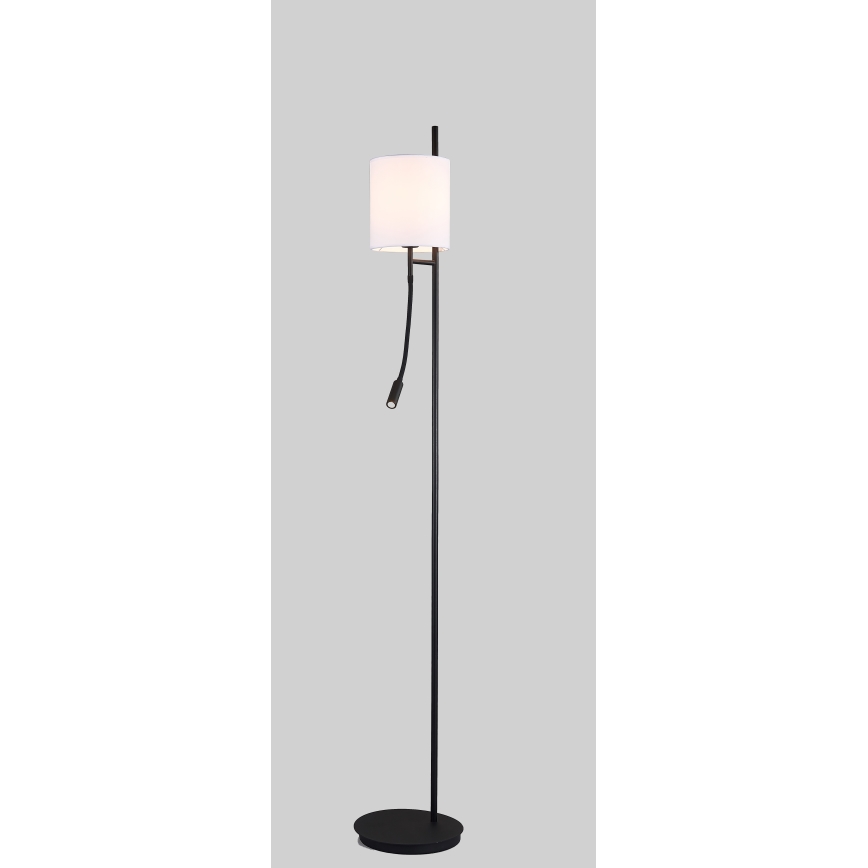 LED Podna lampa TOKYO 1xE27/40W/230V + LED/3W crna/bela