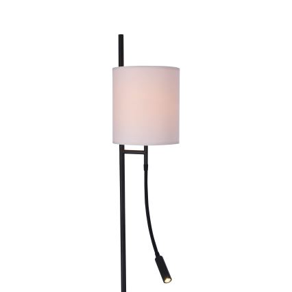 LED Podna lampa TOKYO 1xE27/40W/230V + LED/3W crna/bela