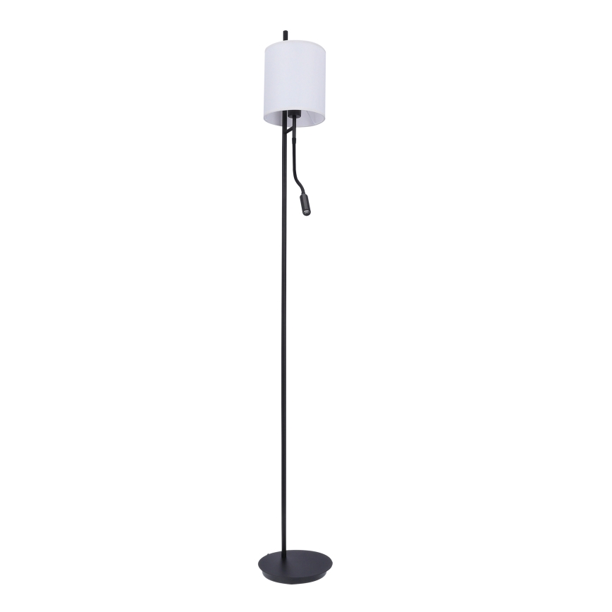 LED Podna lampa TOKYO 1xE27/40W/230V + LED/3W crna/bela
