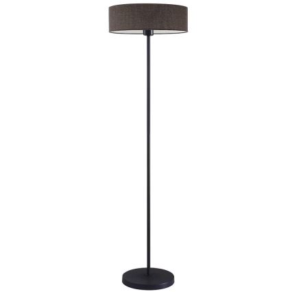 LED podna lampa TUNJA 1xE27/20W/230V, prečnik 38 cm, crna/braon