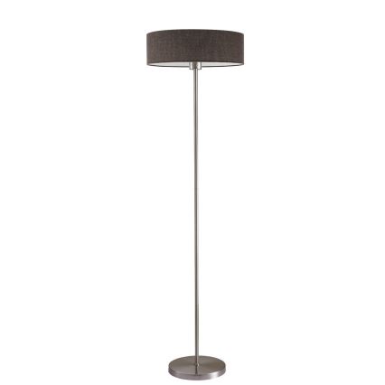LED podna lampa TUNJA 1xE27/20W/230V prečnik 38 cm mat hrom/braon