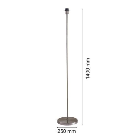 LED podna lampa TUNJA 1xE27/20W/230V prečnik 38 cm mat hrom/braon