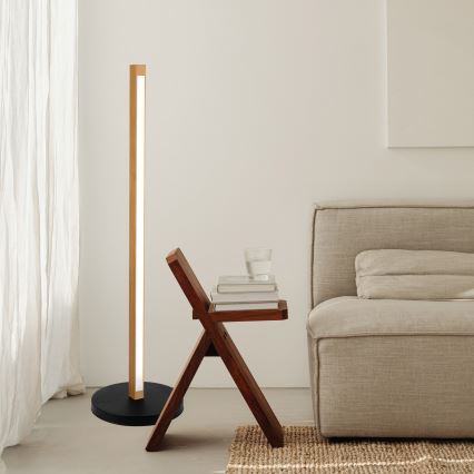 LED Podna lampa VERDE LED/18W/230V 3000K hrast/crna