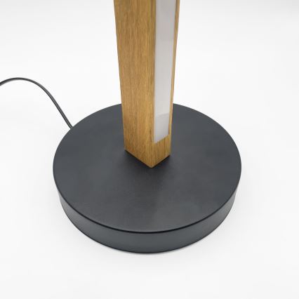 LED Podna lampa VERDE LED/18W/230V 3000K hrast/crna