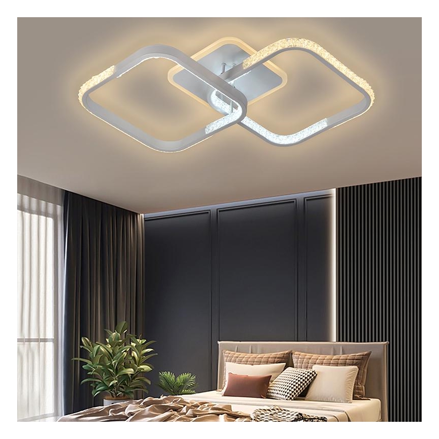 LED prigušiva plafonski luster LED/55W/230V 3000-6500K + daljinski upravljač