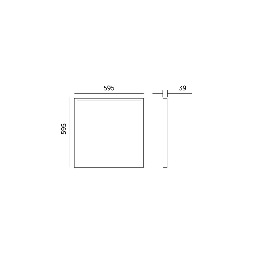 LED površinski panel BRISBANE LED/36W/230V 4000K 59,5x59,5 cm bela