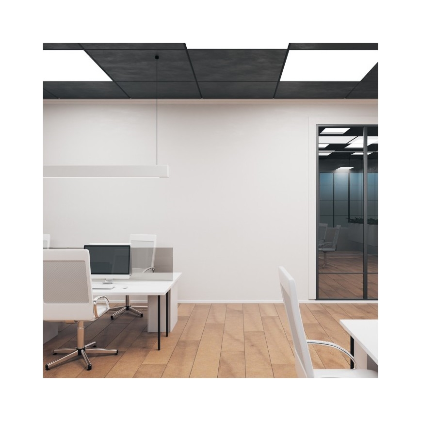LED površinski panel BRISBANE LED/36W/230V 4000K 59,5x59,5 cm crna