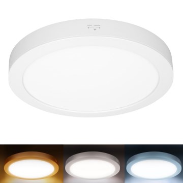 LED površinski/ugrađeni panel 2 u 1 24W/230V 3000/4000/6000K prečnik 30 cm IP54 bela