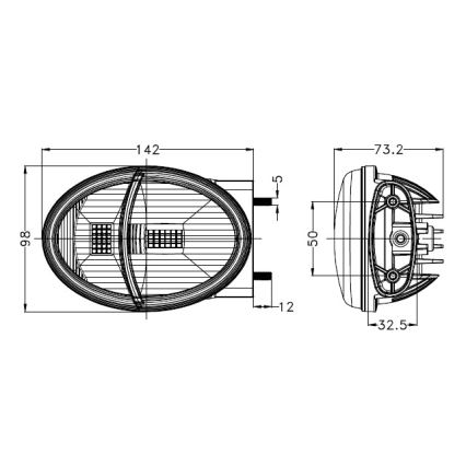 LED prednje svetlo za traktor LED/102W/10-30V IP69 5700K