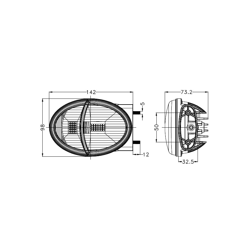 LED prednje svetlo za traktor LED/102W/10-30V IP69 5700K