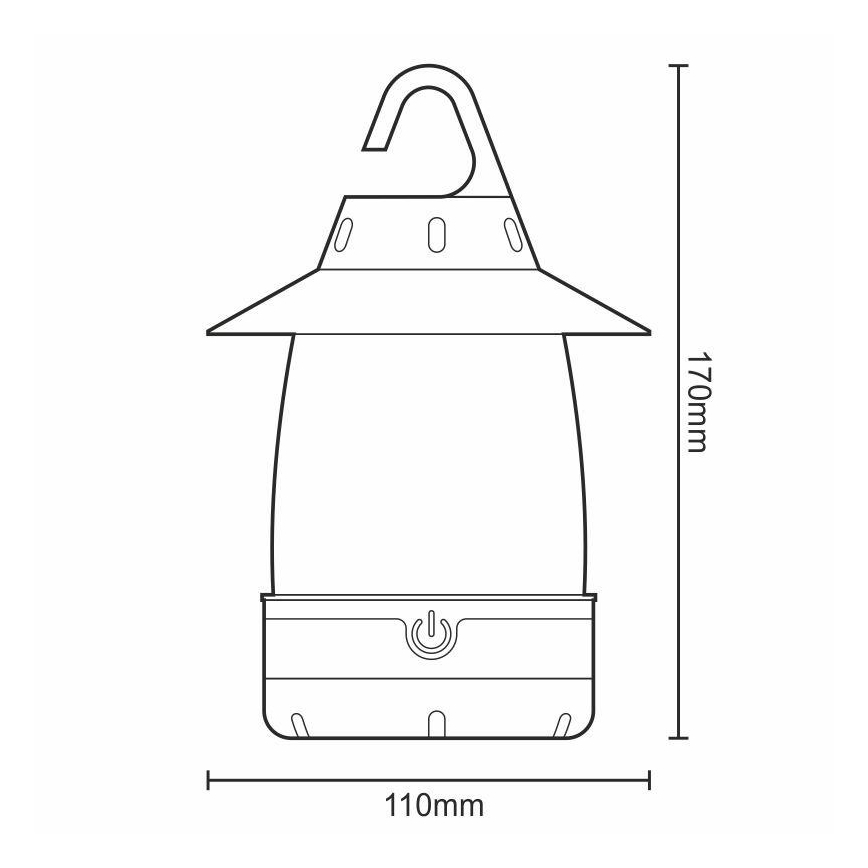 LED prenosiva lampa 3xLED/4xAA IPX4