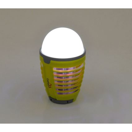 LED Prenosna punjiva lampa sa lapačem insekata LED/2W/3,7V 1800 mAh IPX4 zelena