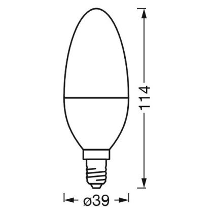 LED prigušiva antibakterijska sijalica B40 E14/4,9W/230V Wi-Fi - Ledvance