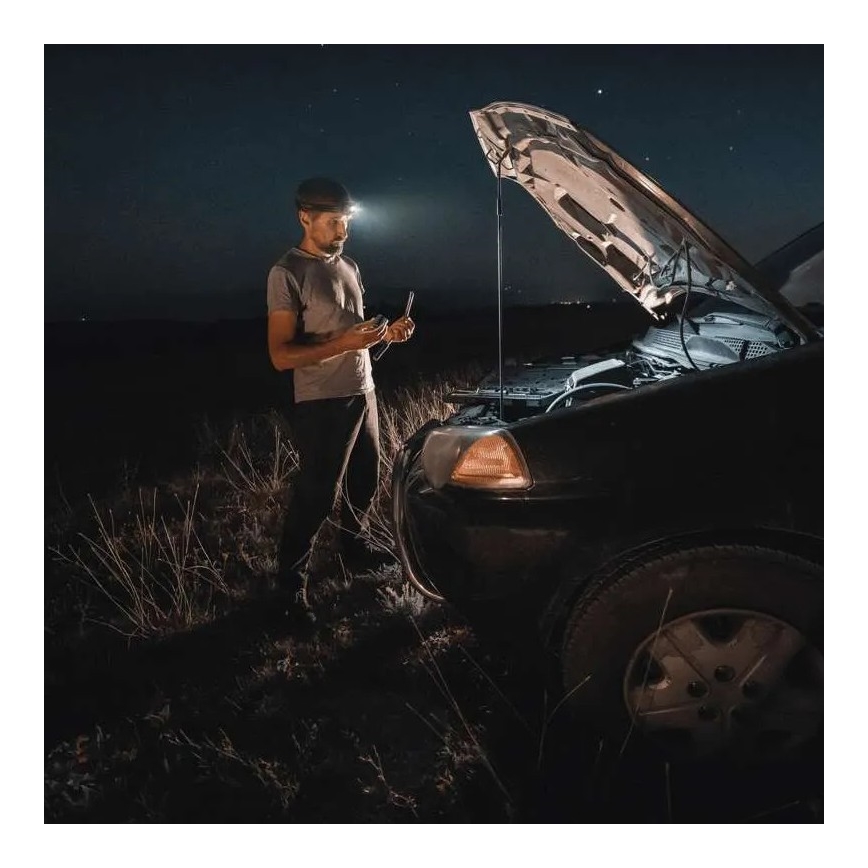 LED prigušiva čelna lampa sa senzorom GP DISCOVERY CHW54 LED/3xAAA IPX5