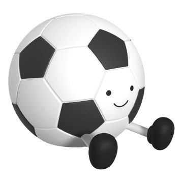 LED prigušiva dečija dodirna lampa FOOTBALL LED/2W/5V USB 1200 mAh bela/crna