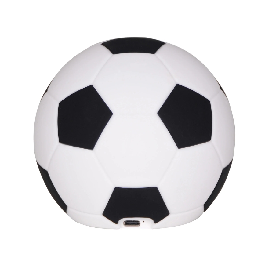 LED prigušiva dečija dodirna lampa FOOTBALL LED/2W/5V USB 1200 mAh bela/crna