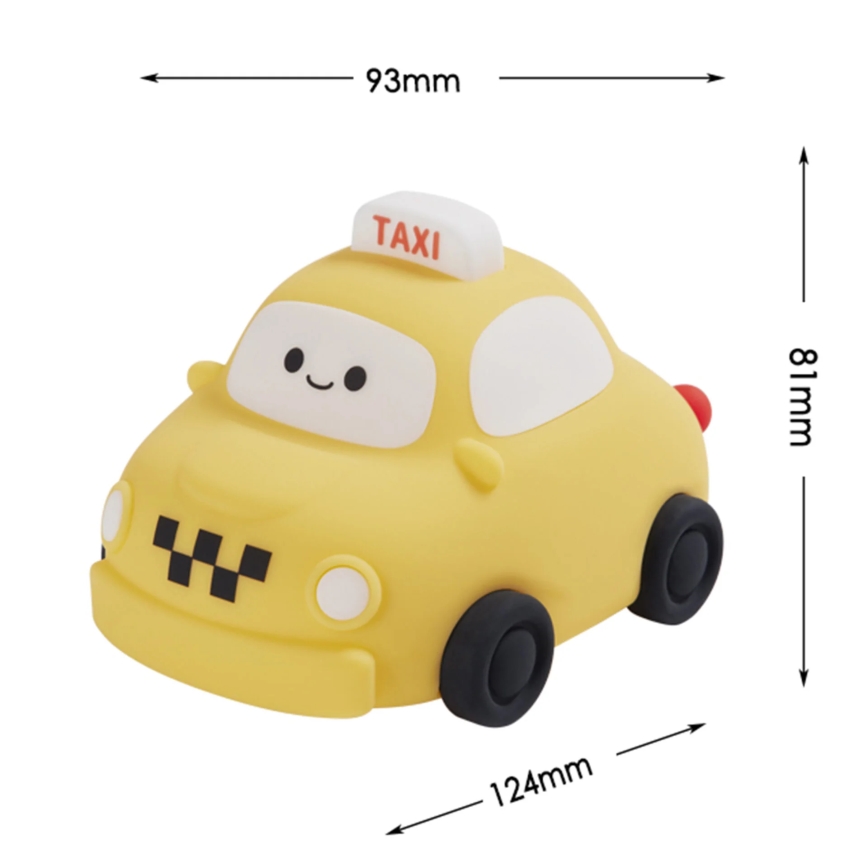 LED prigušiva dečija dodirna lampa TAXI LED/1W/5V USB 1200 mAh taksi žuta