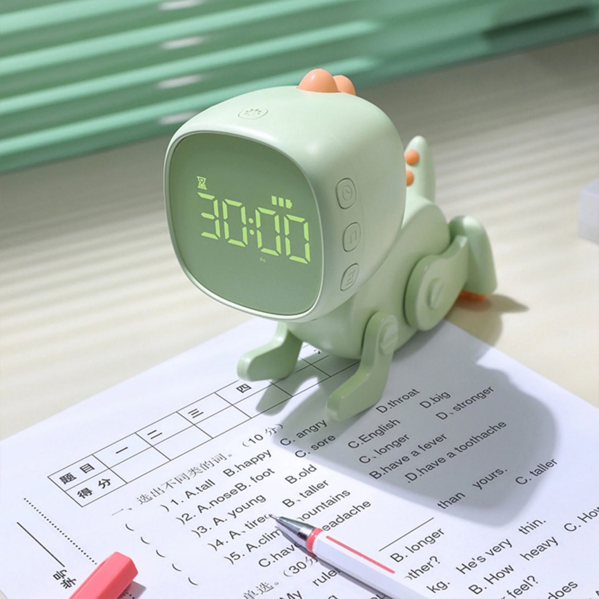 LED RGBW prigušiva dečija noćna lampica sa budilnikom ROBOT LED/1W/5V 1200 mAh