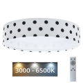 LED prigušiva dečije stropno svetlo SMART GALAXY KIDS LED/24W/230V 3000-6500K tačkice bela/crna + daljinski upravljač