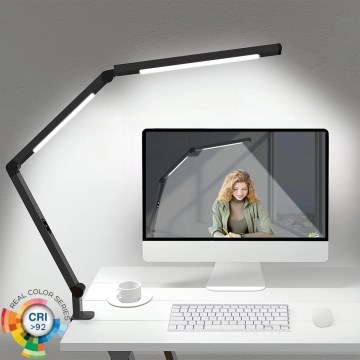 LED prigušiva dodirna fleksibilna stona lampa POINTIQ LED/12W/230V 3000/4000/5000/6500K CRI 92 crna