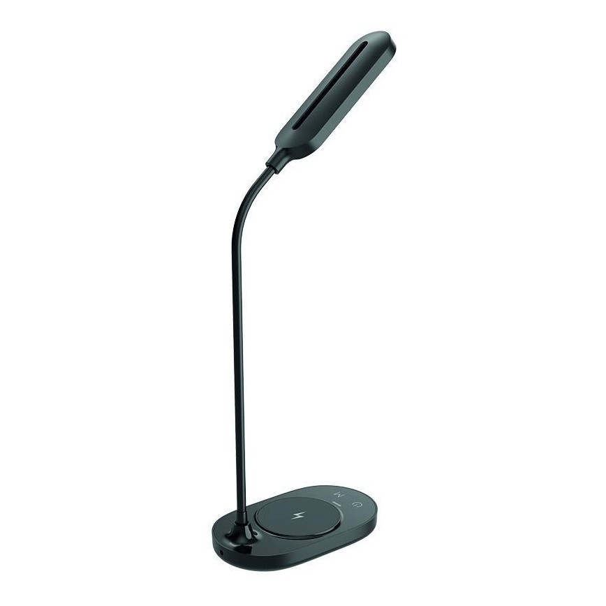 LED prigušiva stona lampa na dodir sa bežičnim punjenjem OCTAVIA LED/7W/230V crna