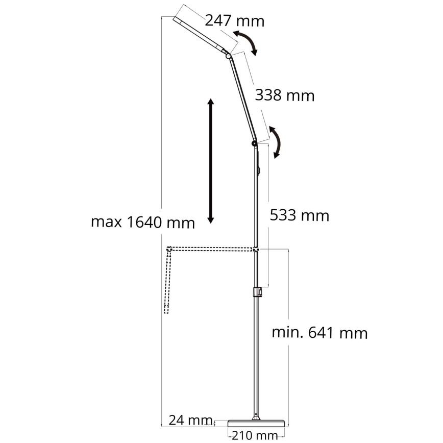 LED prigušiva dodirna podna lampa FERRARA LED/13W/230V 3000/4000/6000K bela