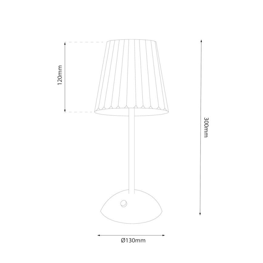 LED prigušiva dodirna punjiva stona lampa ELBA LED/1,6W/800 mAh mat hrom/prozirna