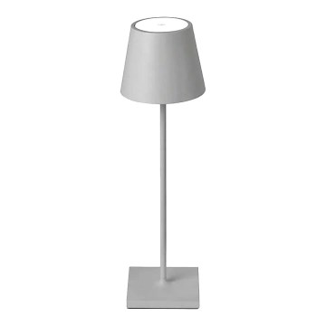 LED prigušiva dodirna punjiva stona lampa LED/3W/5V 4000 mAh 3000K srebrna