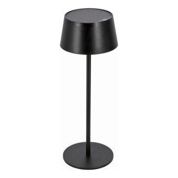 LED prigušiva dodirna solarna lampa LED/3W/5V USB 1800 mAh IP44 crna