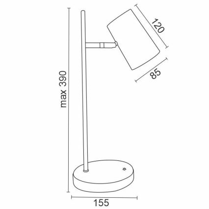 LED prigušiva dodirna stona lampa ALICE LED/5W/230V bela