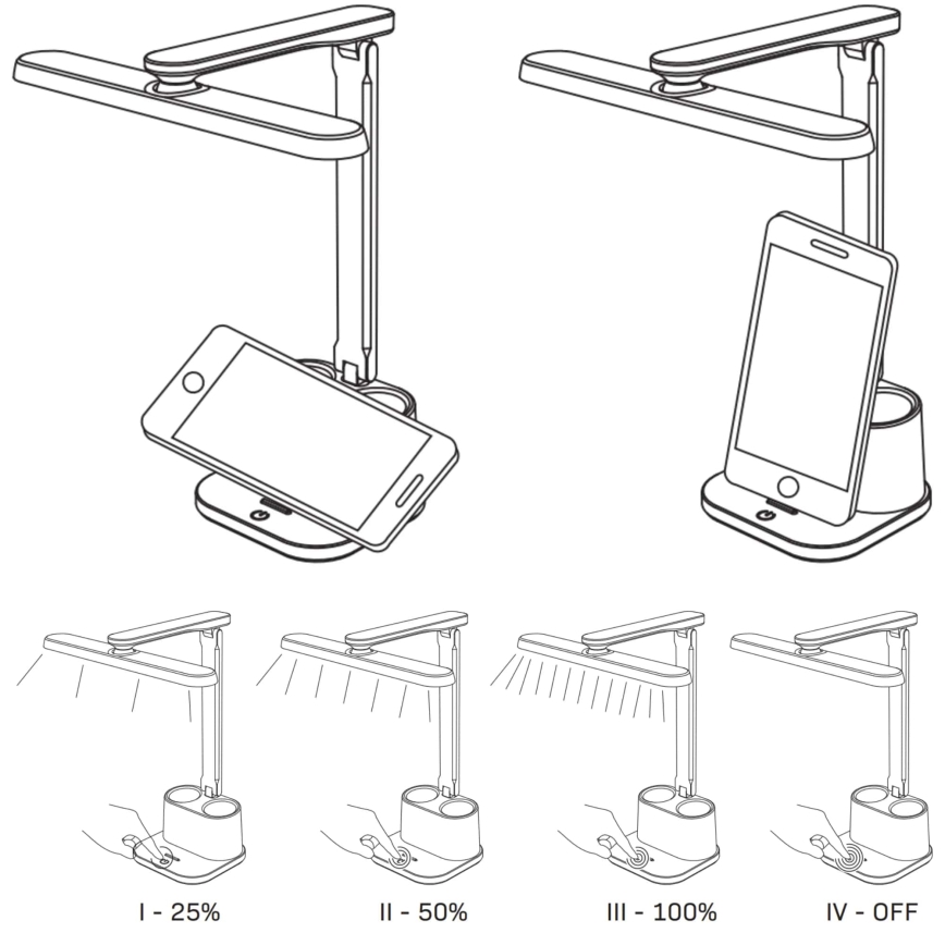 LED prigušiva dodirna stona lampa BARI LED/6W/230V crna