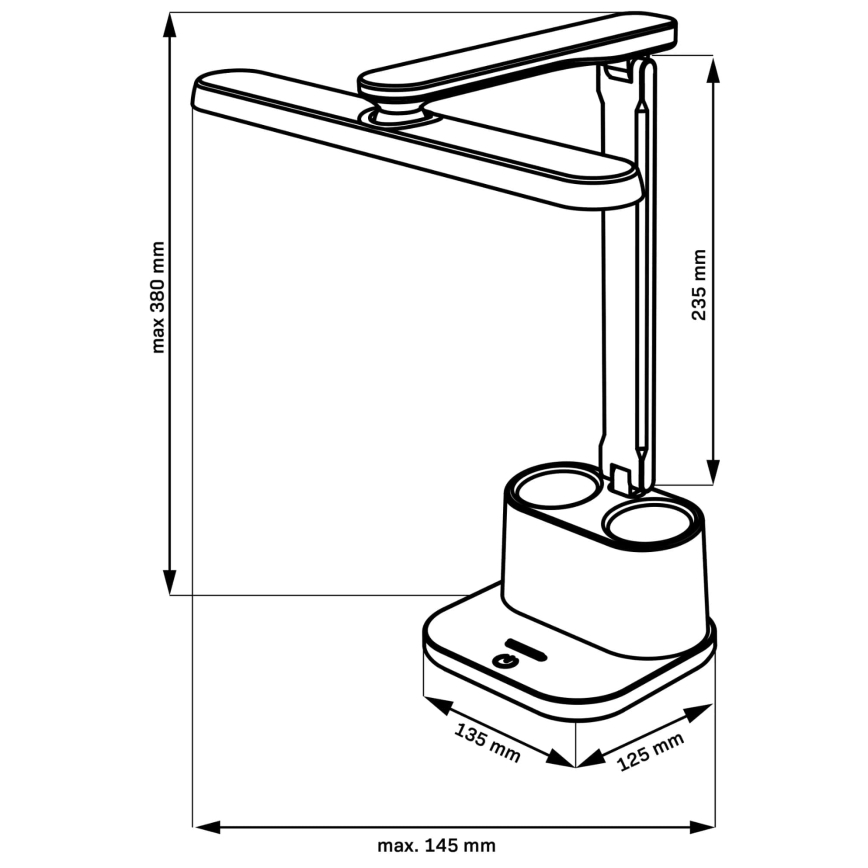LED prigušiva dodirna stona lampa BARI LED/6W/230V crna