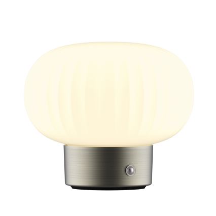 LED prigušiva dodirna stolna lampa LATTE LED/1,8W/5V USB 2000 mAh mat hrom/bela